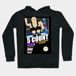 Wrassleman 8-Bit Retro Gaming Pro Wrestling: 5 Count Hoodie